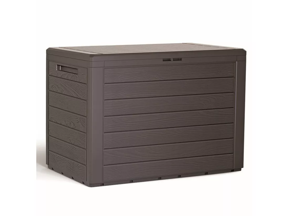 Woodebox Coffre de jardin 190l plastique ocre foncé 78 x 43,3 x 55 cm