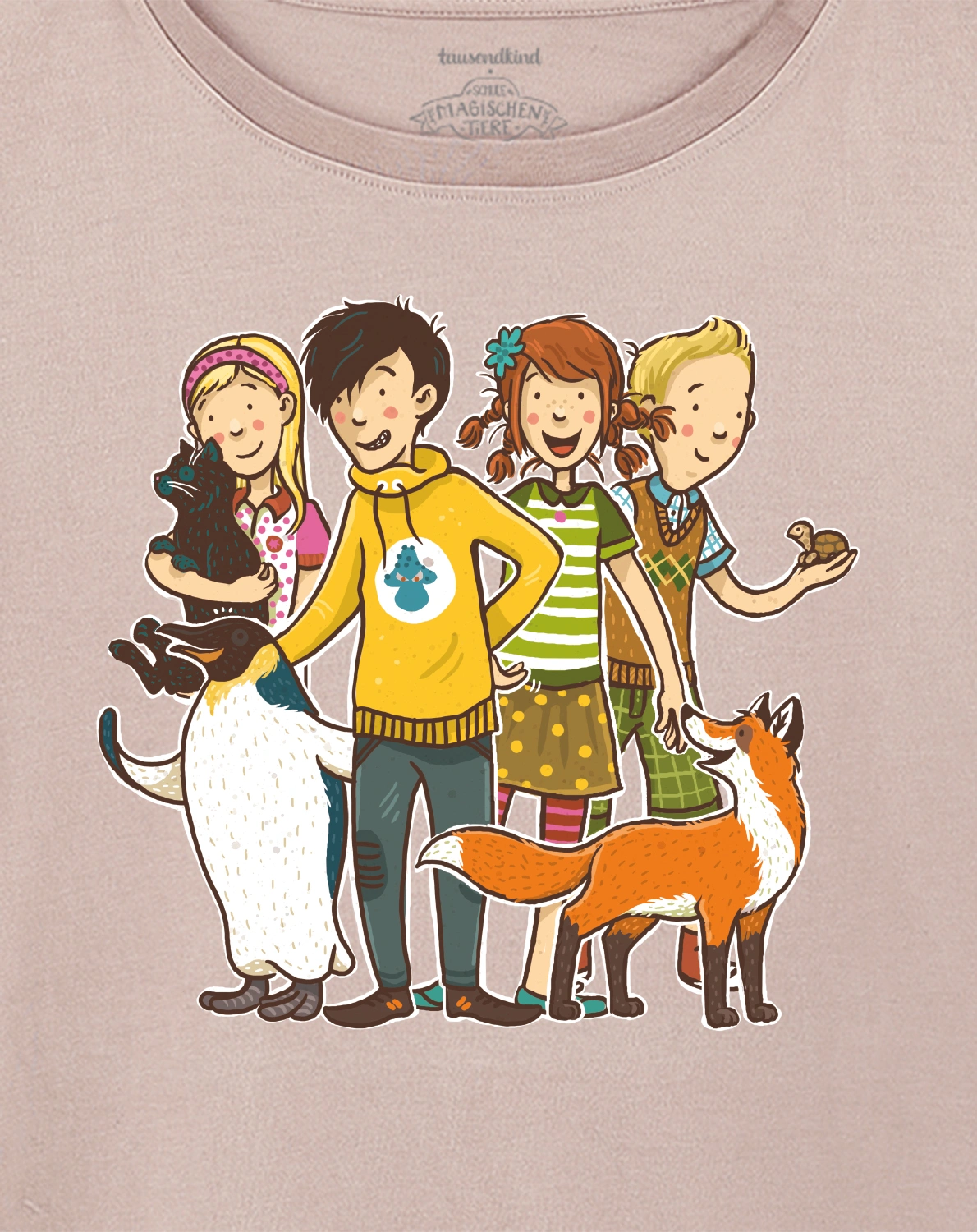 T-Shirt FREUNDE - SCHULE DER MAGISCHEN TIERE in beige