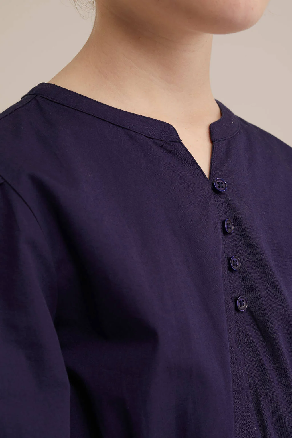 WE Fashion trapeze jurk donkerblauw
