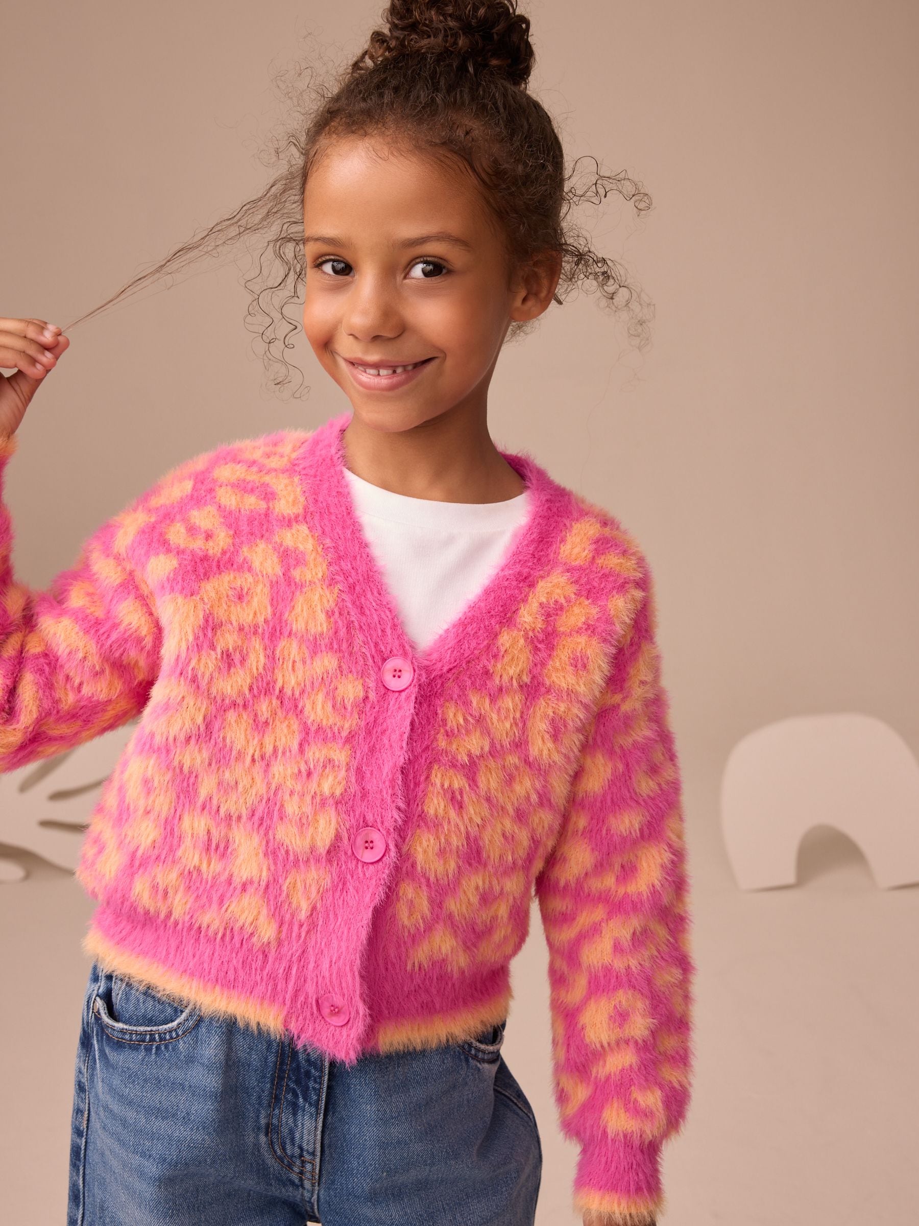 Pink and Orange Leopard - Rechthoekig vest (3-16jr)