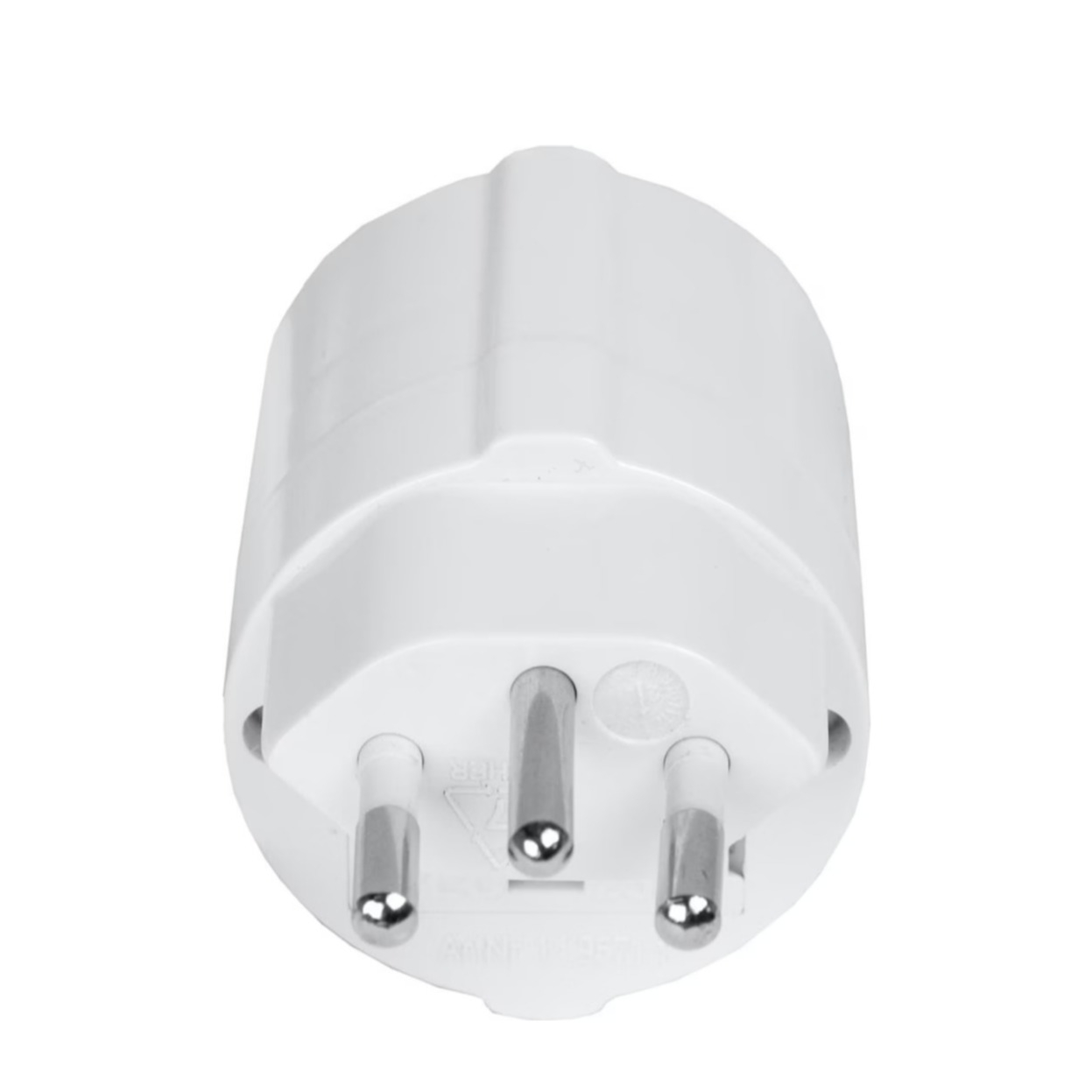 Europa zu Schweiz 3-poliger dezentral Reiseadapter Schuko Typ A/C/E/F auf Typ 12 (1409571 1) - Weiss