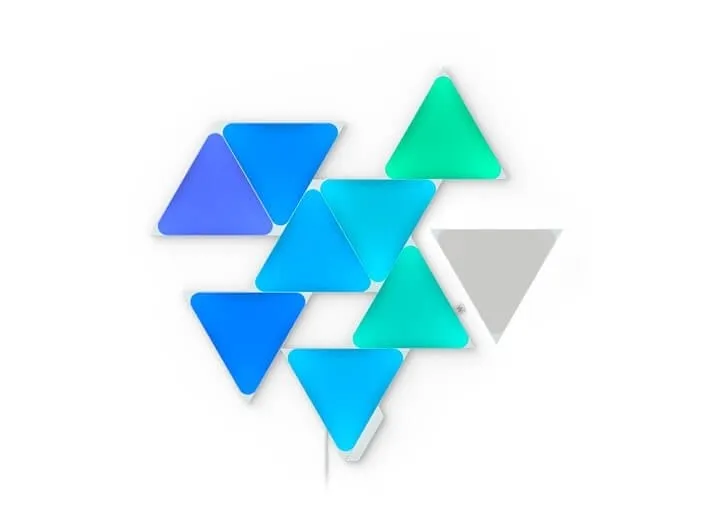 Nanoleaf Shapes Smarter Kit - Trådløst belysningssæt - LED x 9 - 1.7 W - 16 millioner farver - 1200-6500 K - triangel