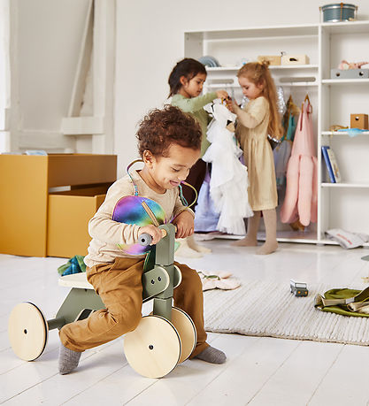 Flexa L?becykel - Indend?rs - Tr? - Play - Dusty Green/Birch Ply