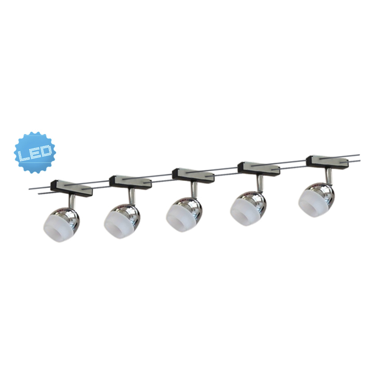 LED-Seilsystem TONY - Stahl - 50 cm