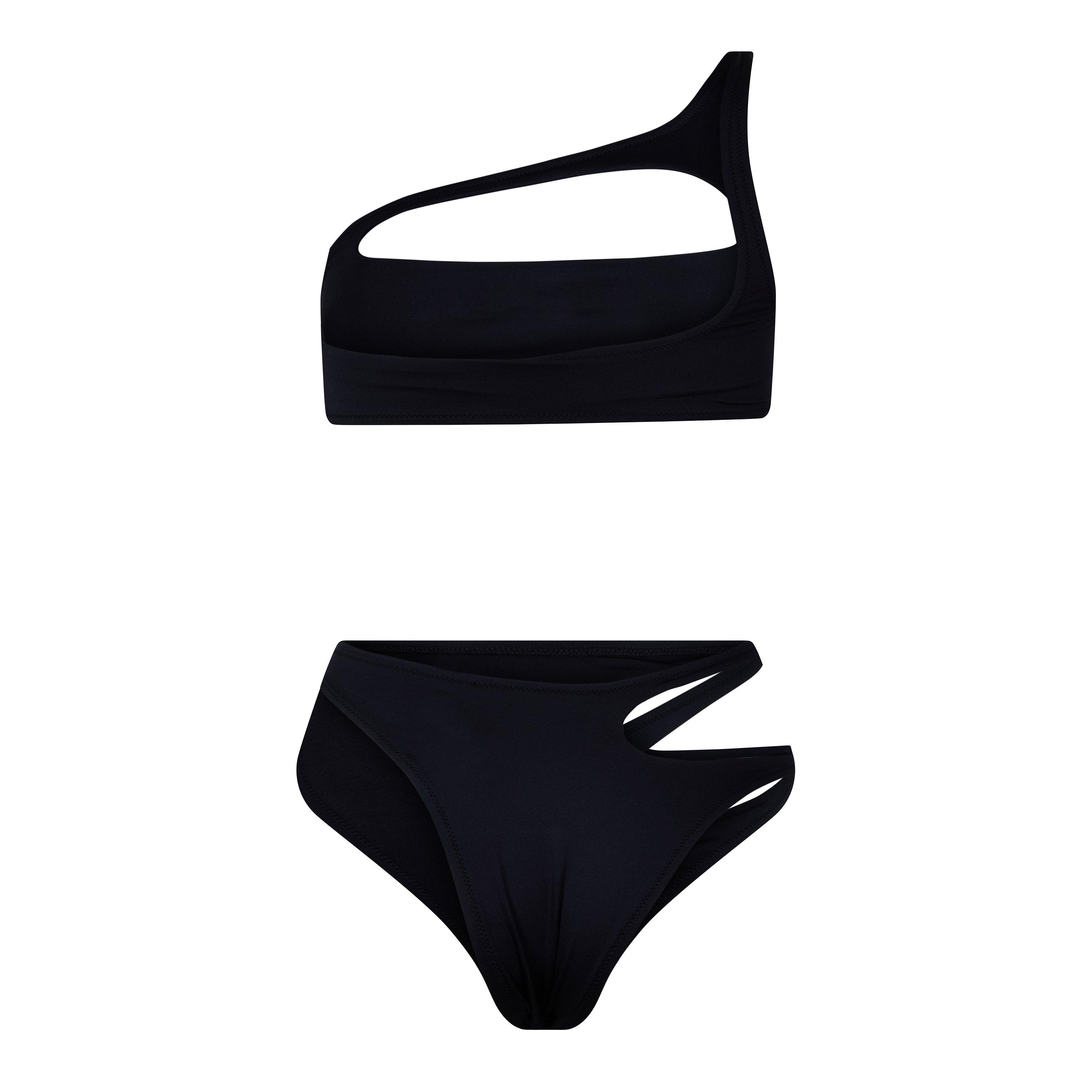 Off White Cut Out Bikini Set