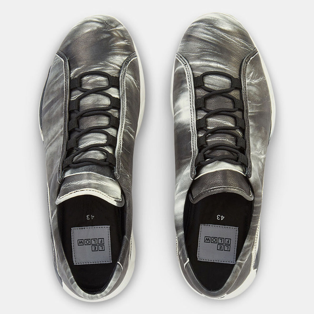 Le Flow Sneakers en Cuir Wave Lo Black Ocean noir/blanc