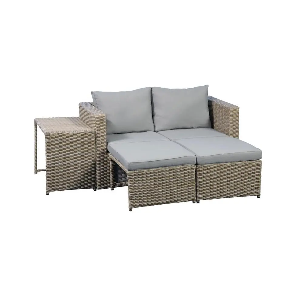 Nordic Home - Cora 5 pcs loungeset wicker - beige/bruin