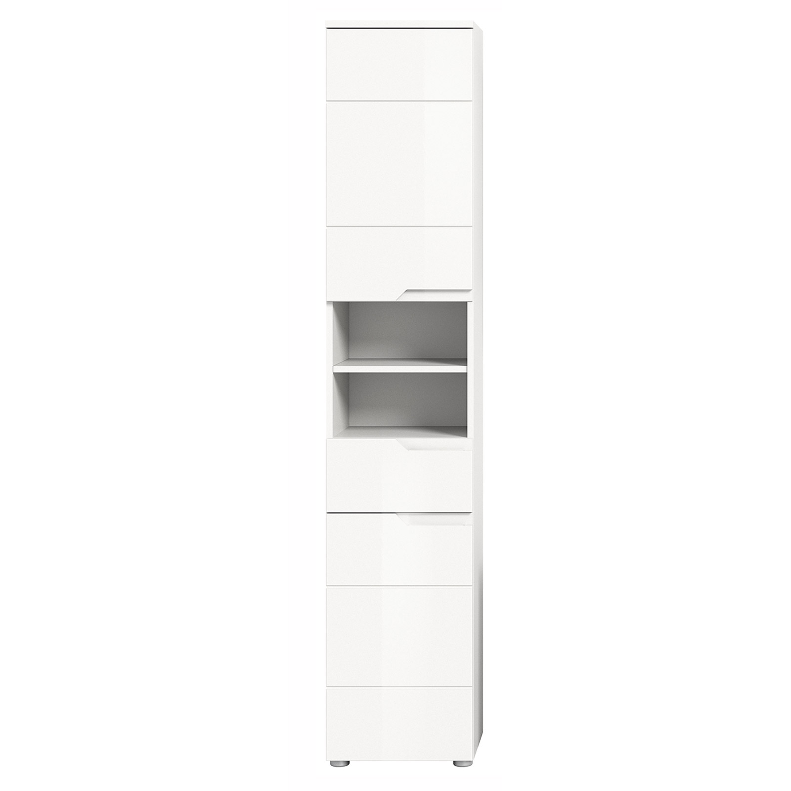 Hochschrank HILTON - weiß Hochglanz - 193 cm hoch