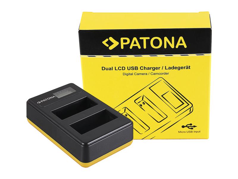 Patona Ladegerät Dual LCD USB Canon LP-E8 Dual LCD USB Ladegerät Canon LP-E8