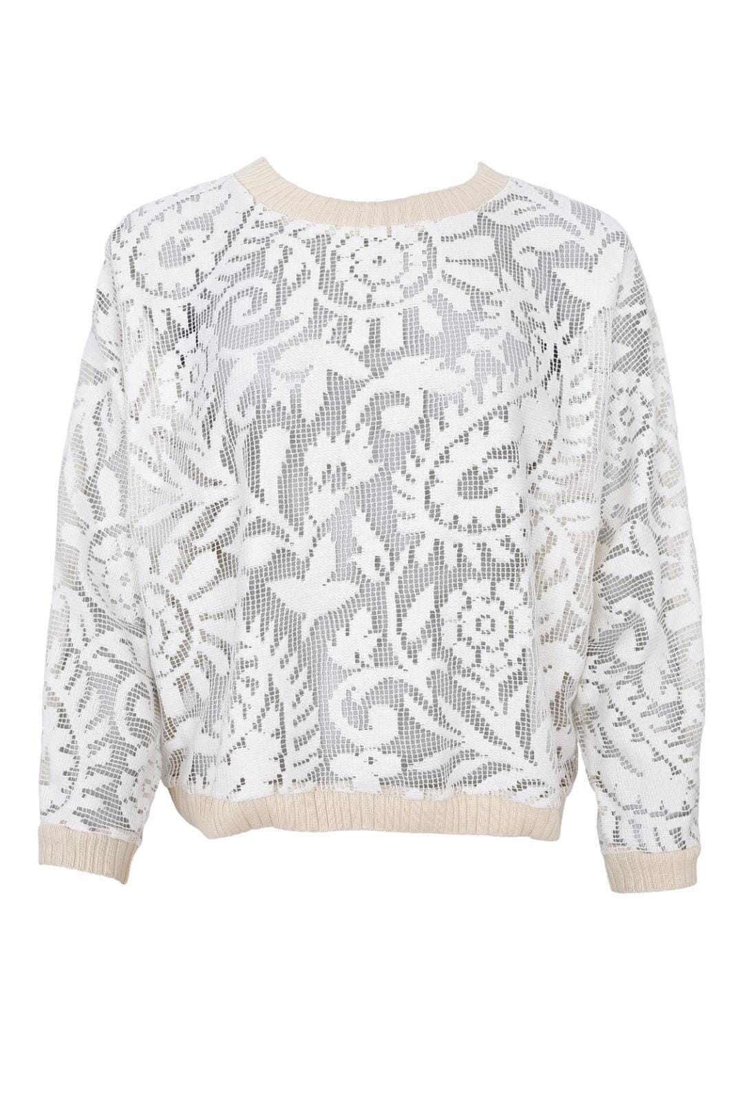 Black Colour Bcesther Lace Sweatshirt off white