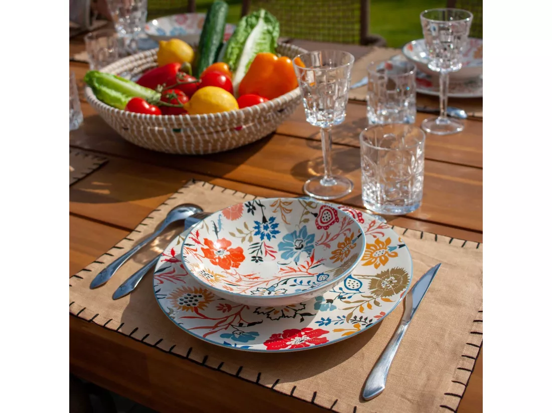 Now's Home - Lot 4 Sets De Table En Lin Beige 45x30cm Tivoli