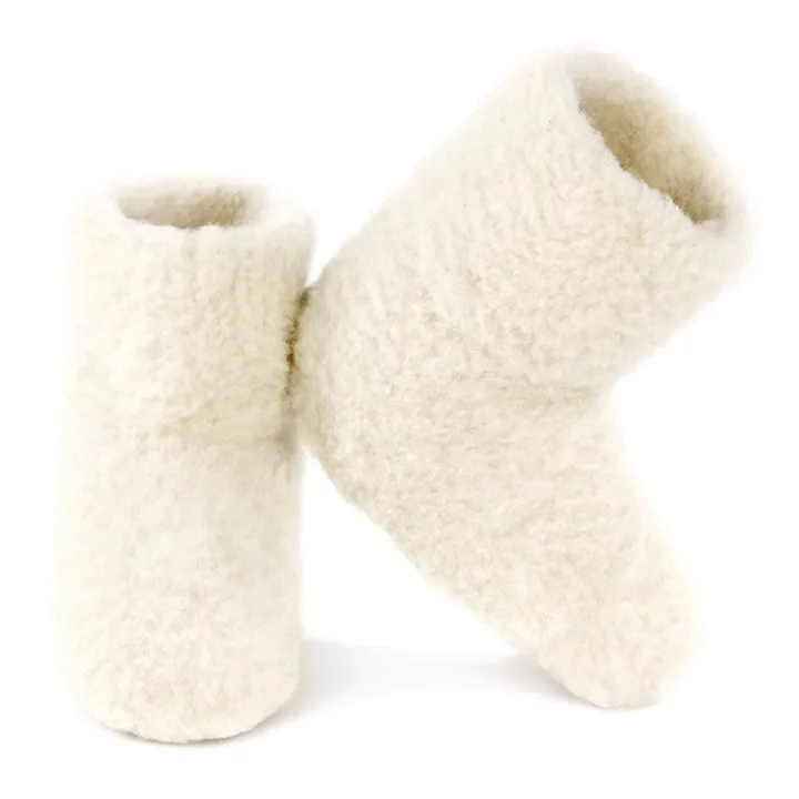 Alwero Chaussons Montants Shearling - Collection Adulte | Crème