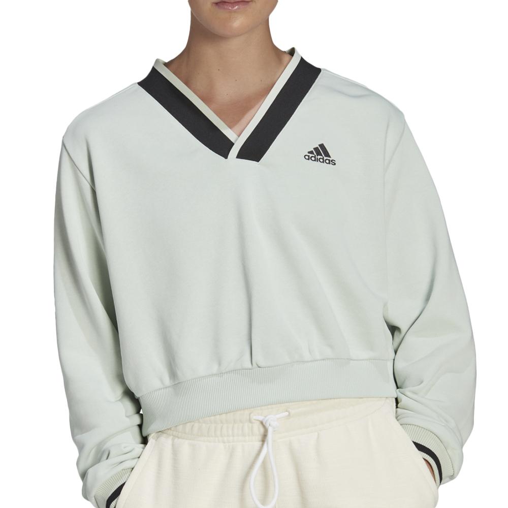 Adidas Sweat Crop top Vert Femme Adidas HY5523