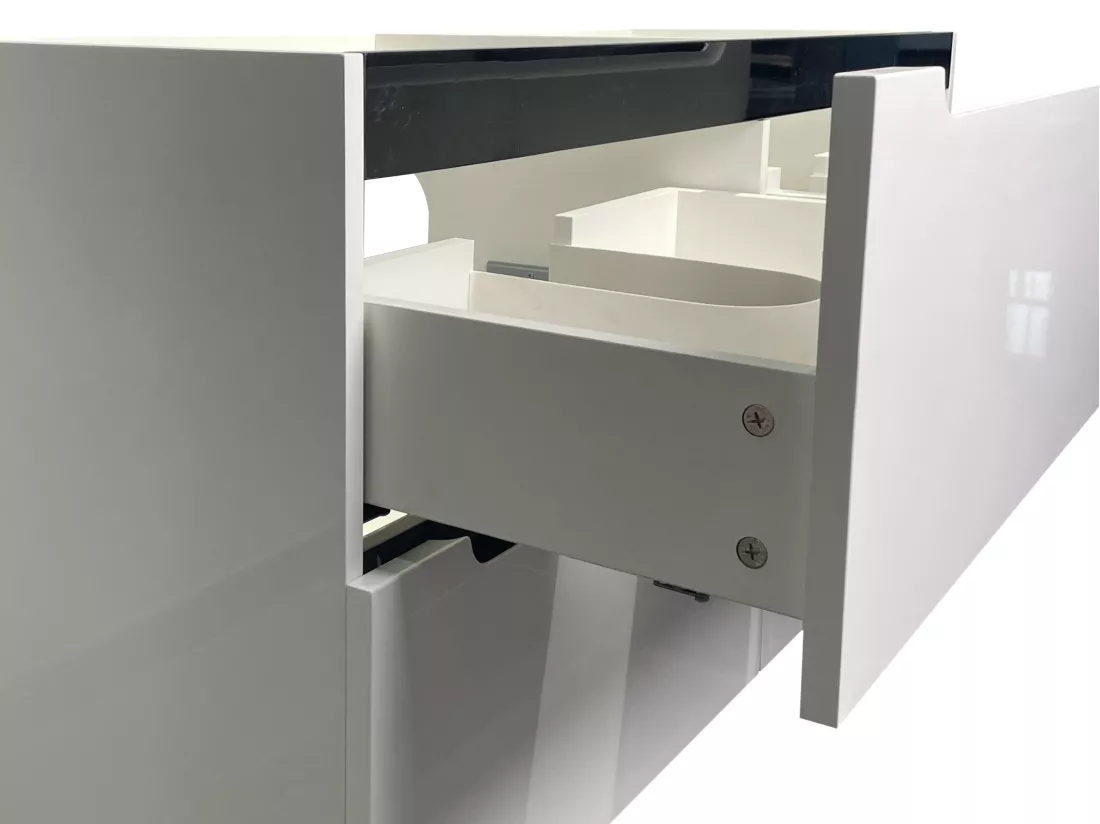Meuble sous vasque suspendu - Blanc - L120 x H57 cm - SELITA