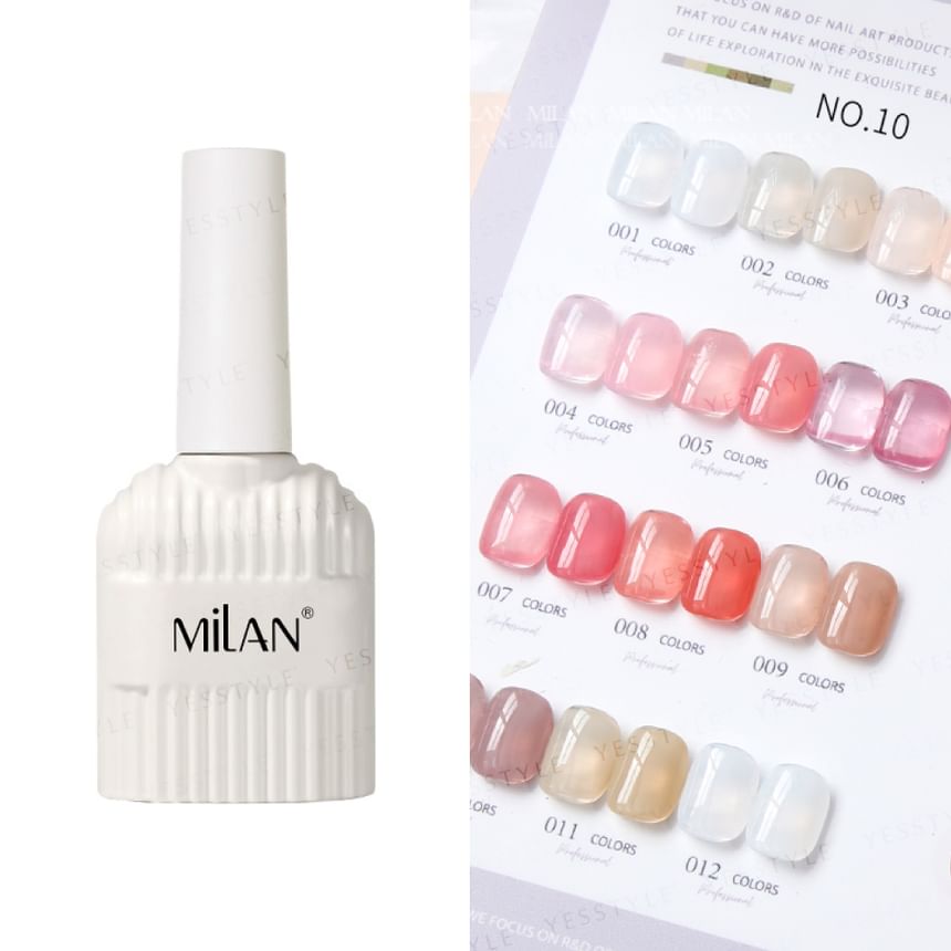 Cosplus - Milan 12 kleuren nagelgelset Iced White Tea