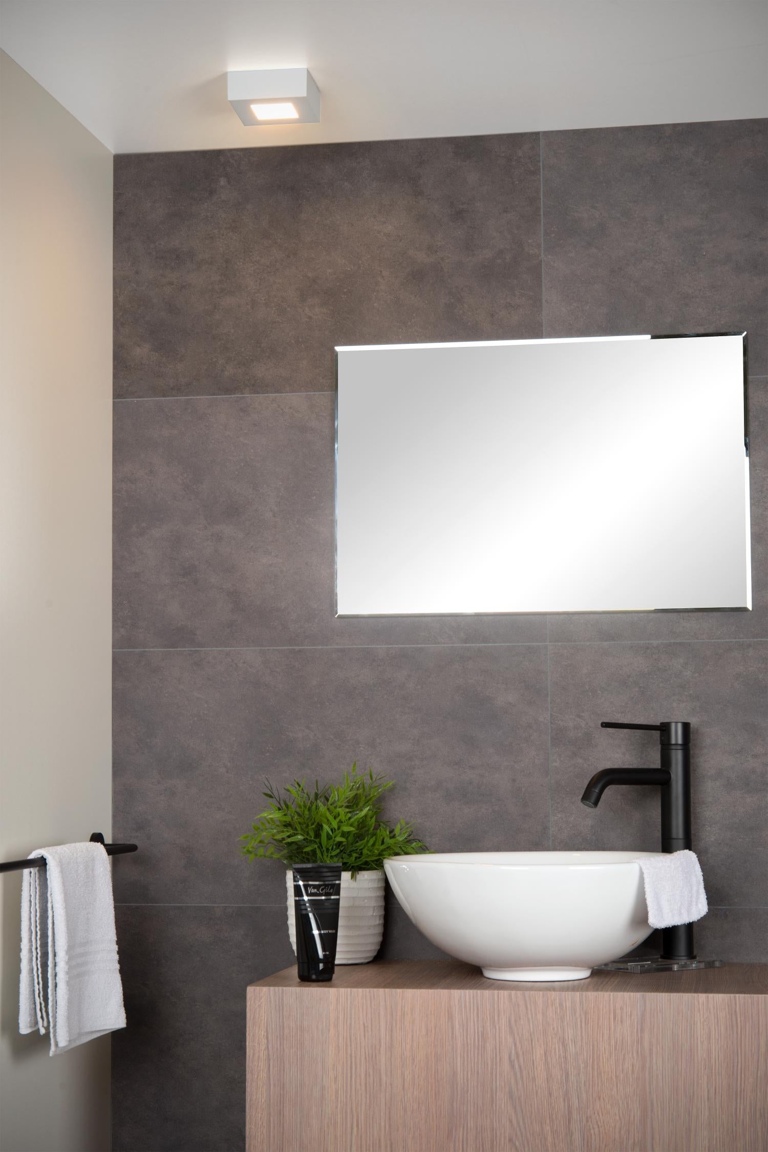 Brice 11 plafondlamp LED badkamer IP44 vierkant wit