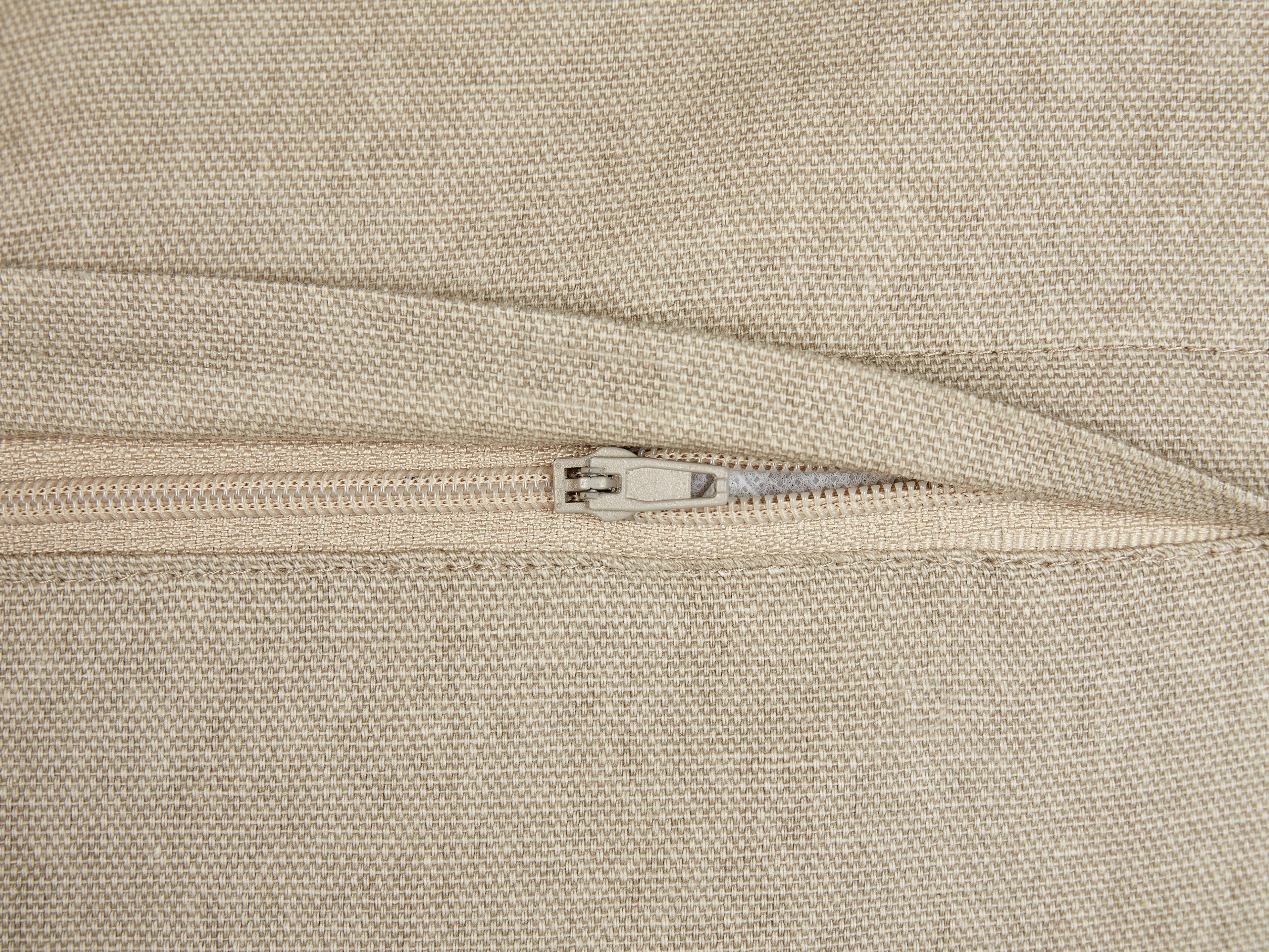 Set van 2 sierkussens VELLEIA Katoen 45 x 45 cm Taupe geometrisch patroon