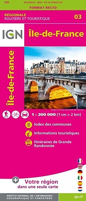 IGN - NR03 ILE DE FRANCE 1 250 000