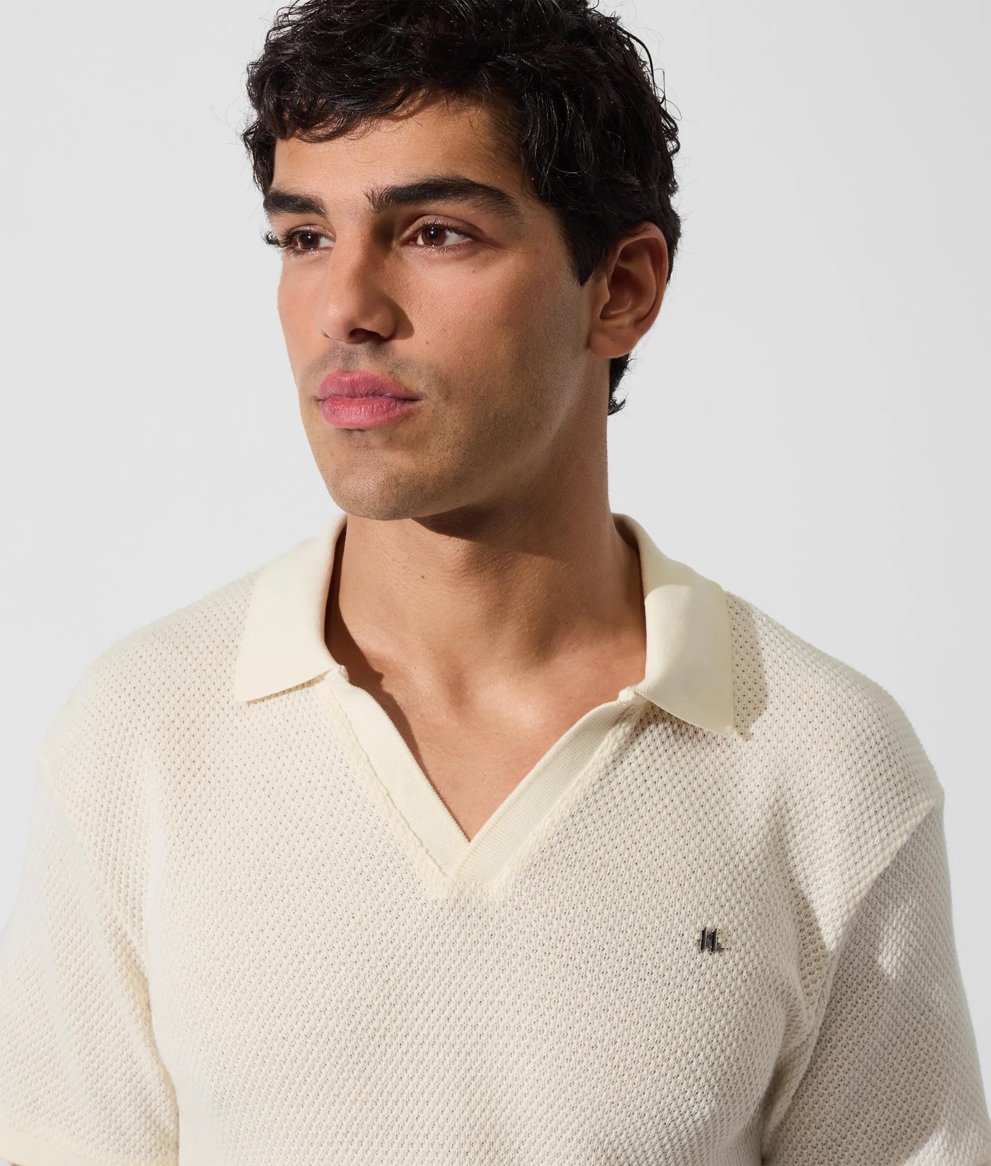 Metaal Monogram gehaakt polo shirt