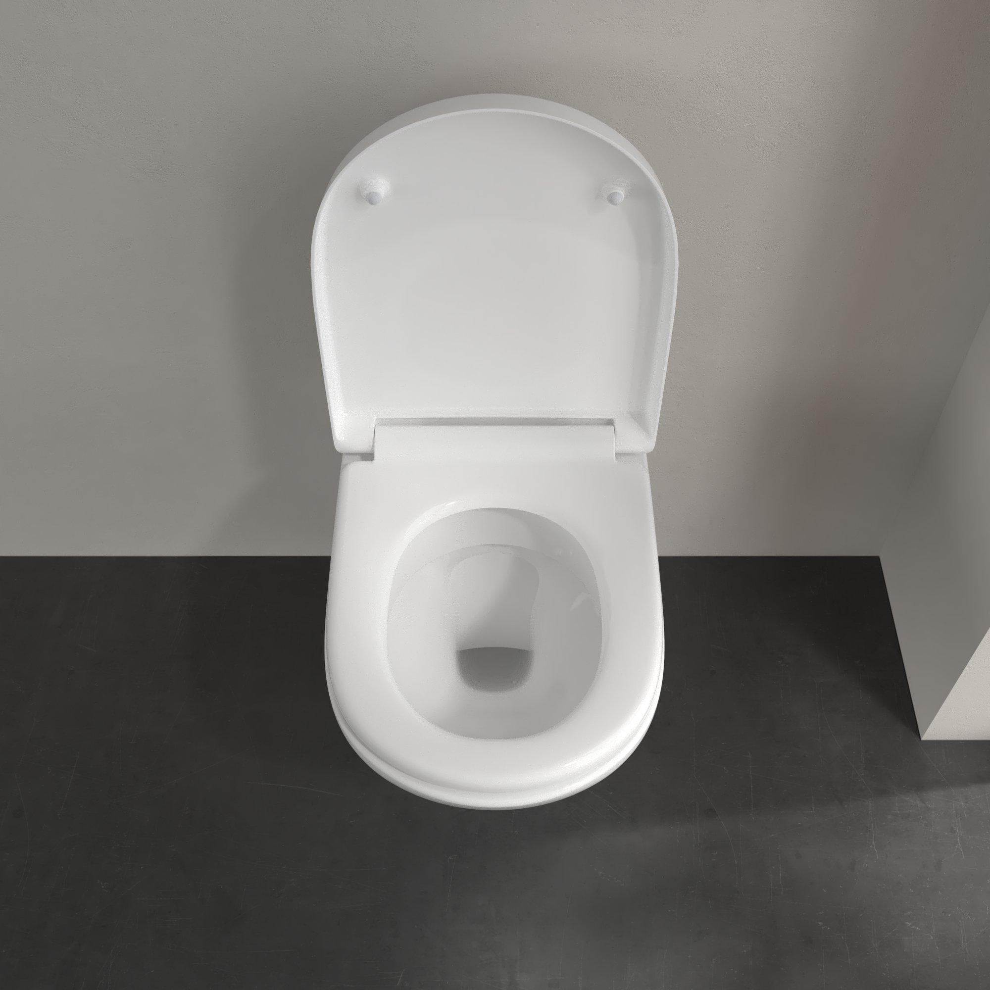 Villeroy & Boch O.novo hangend toilet CeramicPlus met softclose zitting wit glans