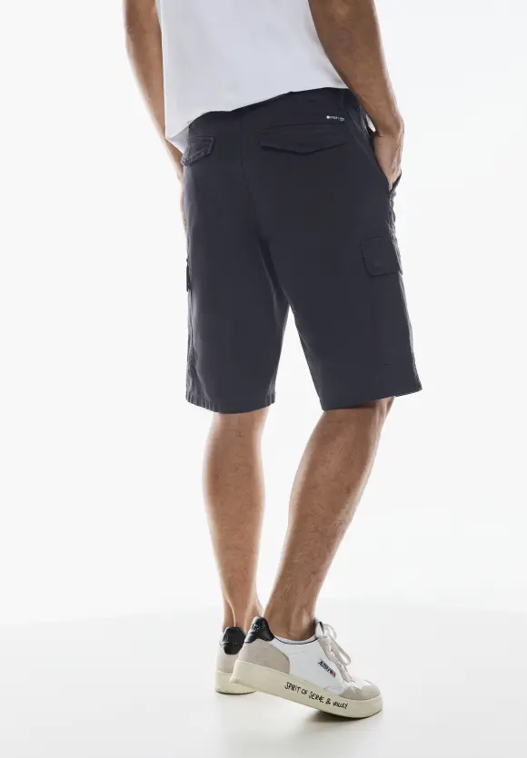 Twill Cargo Shorts - deep blue