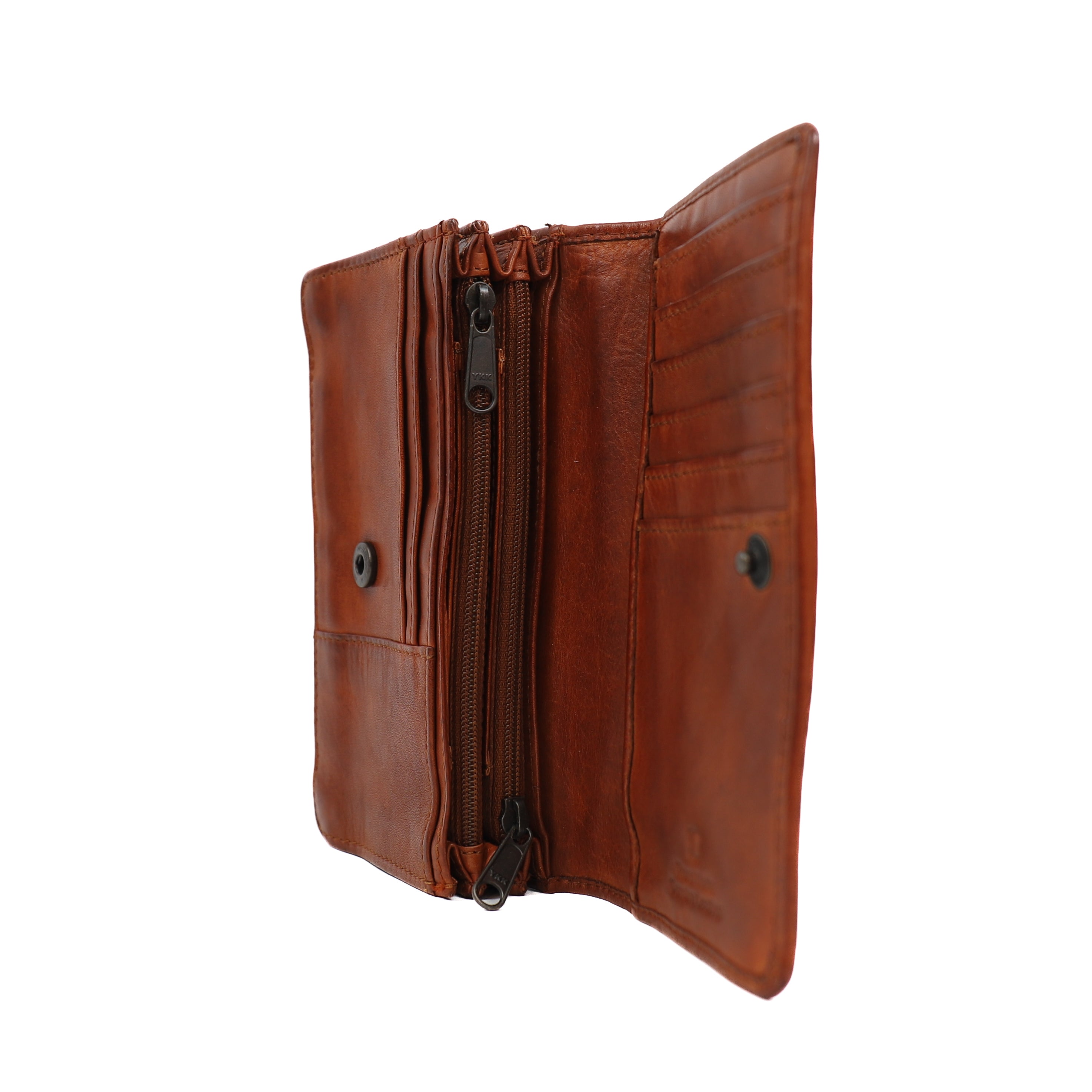 Overslag portemonnee 'Emma' cognac Cognac