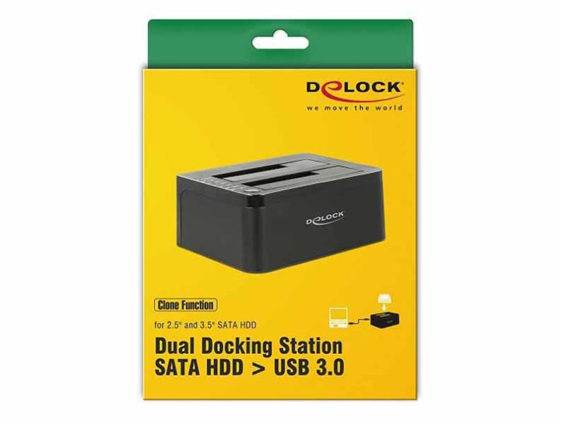 Delock Docking- und Klonstation Dual SATA Dockingstation für zwei 2,5