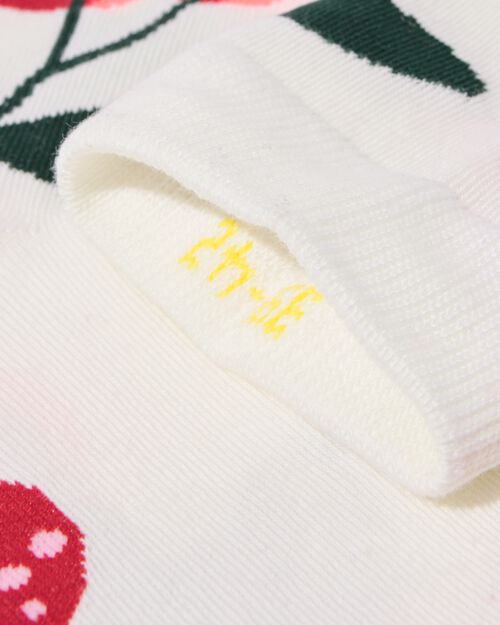 chaussettes like you cherry much  blanc cassé