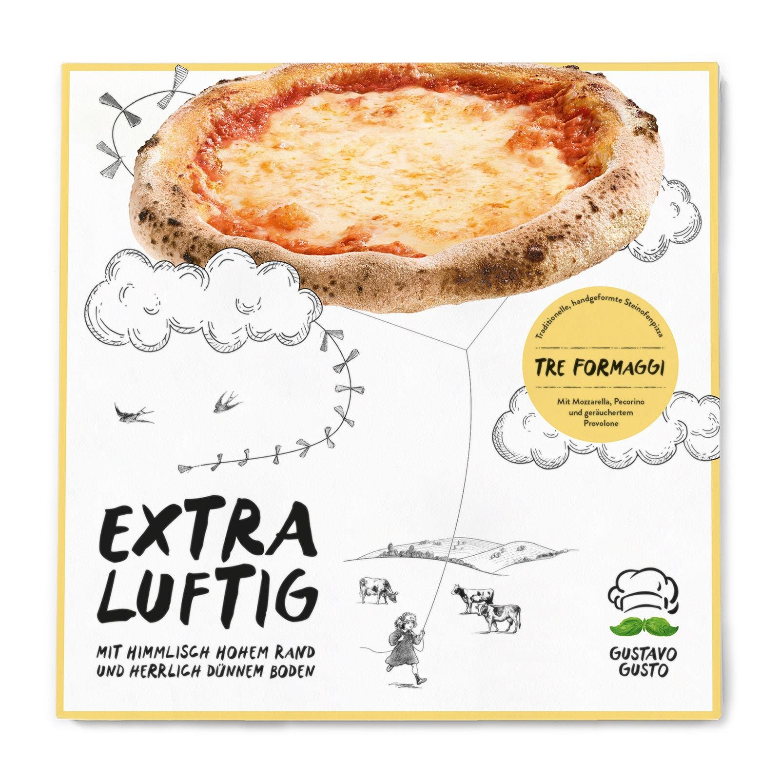 Gustavo Gusto Tre Formaggi Extra Luftig