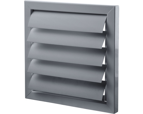Ventilatierooster, plaatstaal, grijs, 300 mm x 300 mm