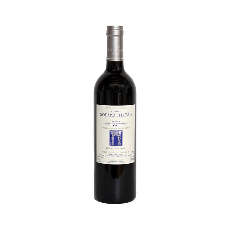 Château GODARD BELLEVUE 2018 - Francs Côtes de Bordeaux - par Carton de 12 bouteilles 75 cl