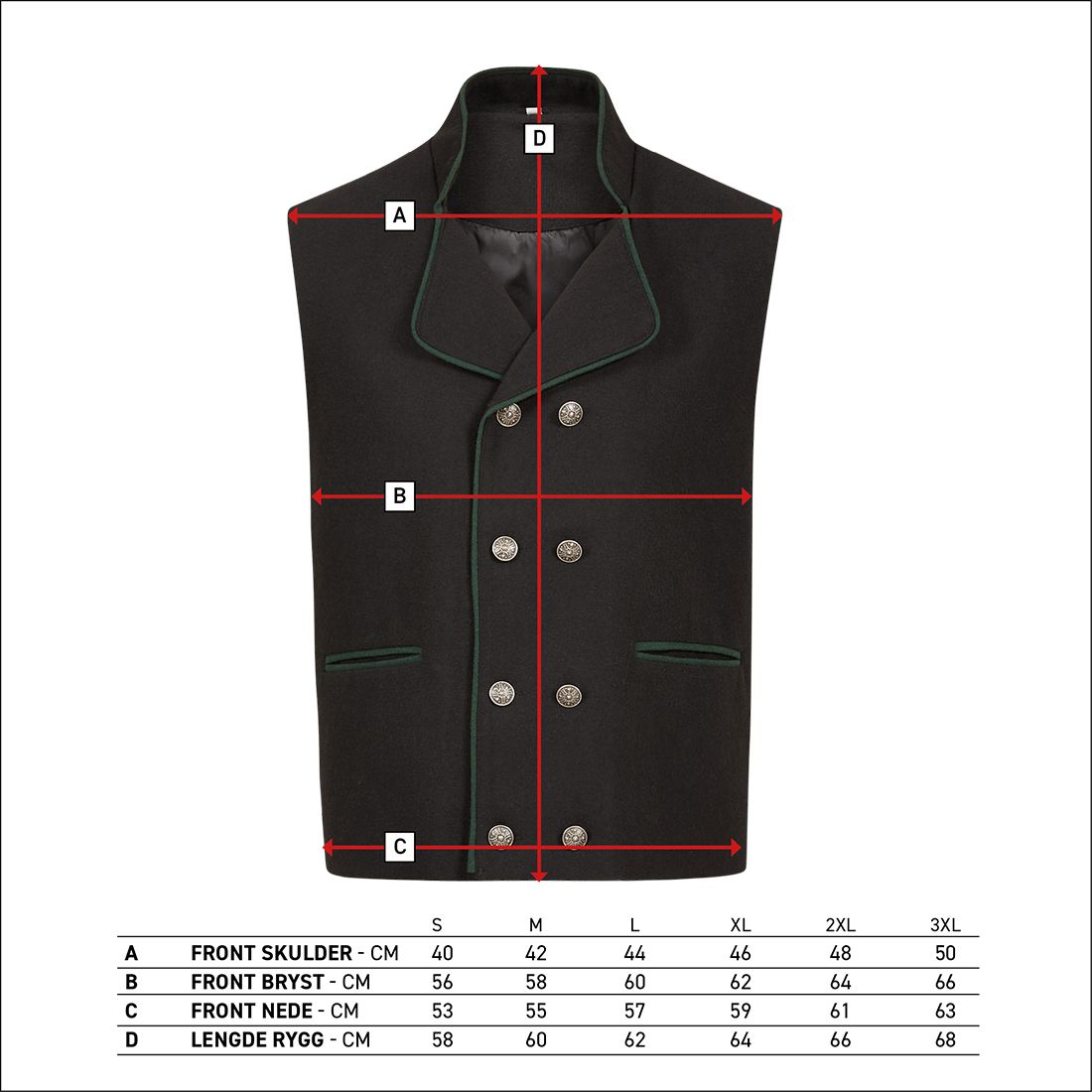 Håkon festdrakt  vest