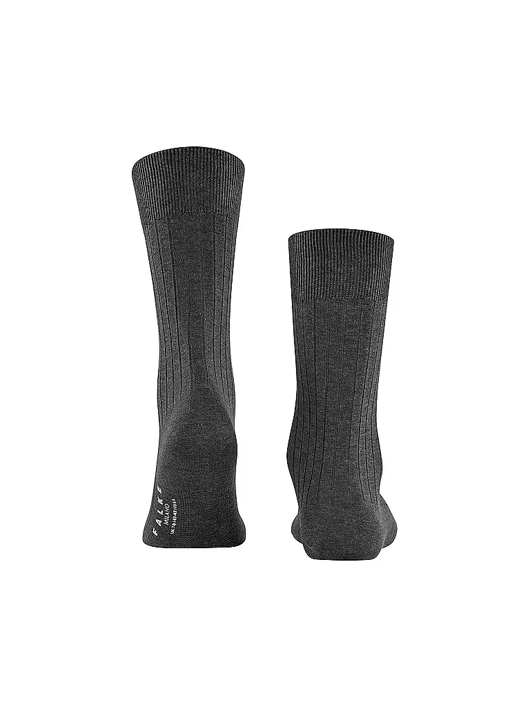 FALKE Socken MILANO anthracite melange grau