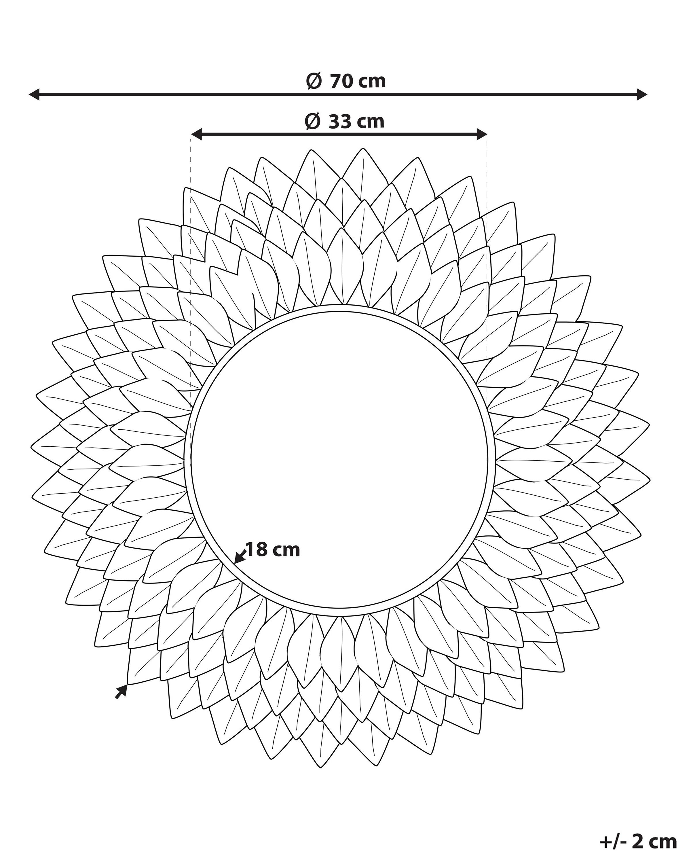 Wandspiegel LARRAU 70 cm 70 cm Metaal Zilver