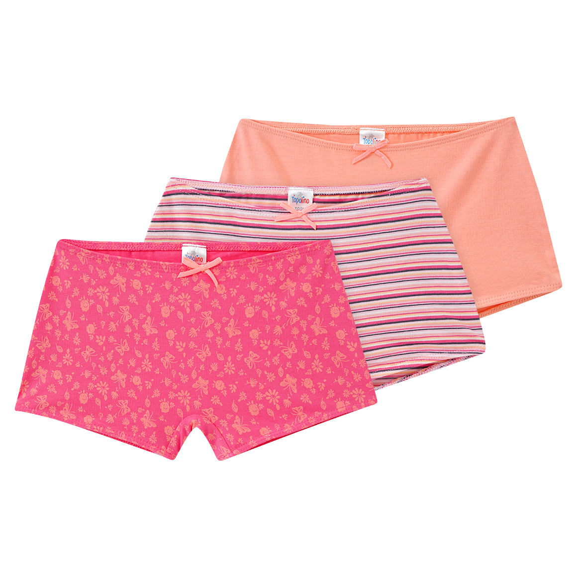 Topolino 3 Mädchen Pantys mit Bio-Baumwolle pink / apricot / rosa