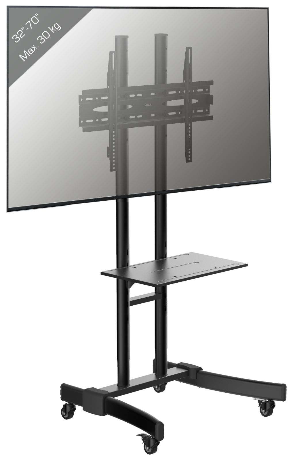 Standfuß B-MS125 - schwarz - höhenverstellbar