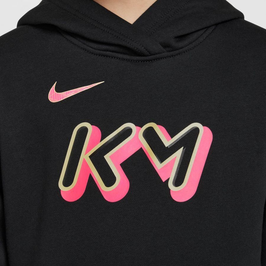 Nike Sweat à Capuche Club Fleece Mbappé Personal Edition - Noir/Rose/Doré Enfant
