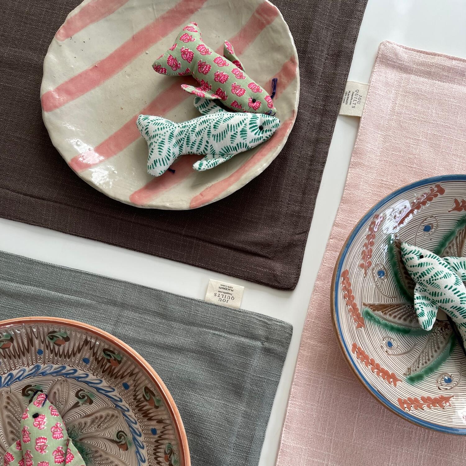 Jou Quilts  Keramik skål - Ø19-22 cm.