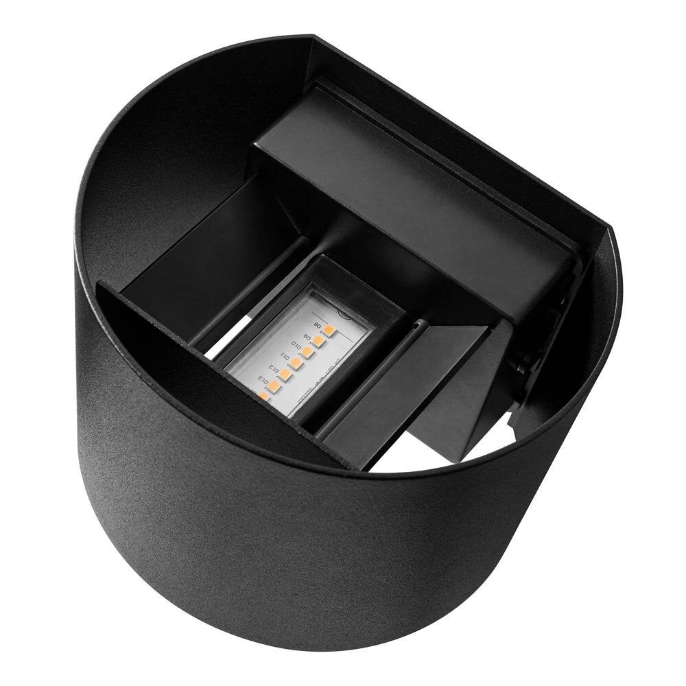 LED wandlamp Milda in zwart 2x 2,45W 290lm IP44