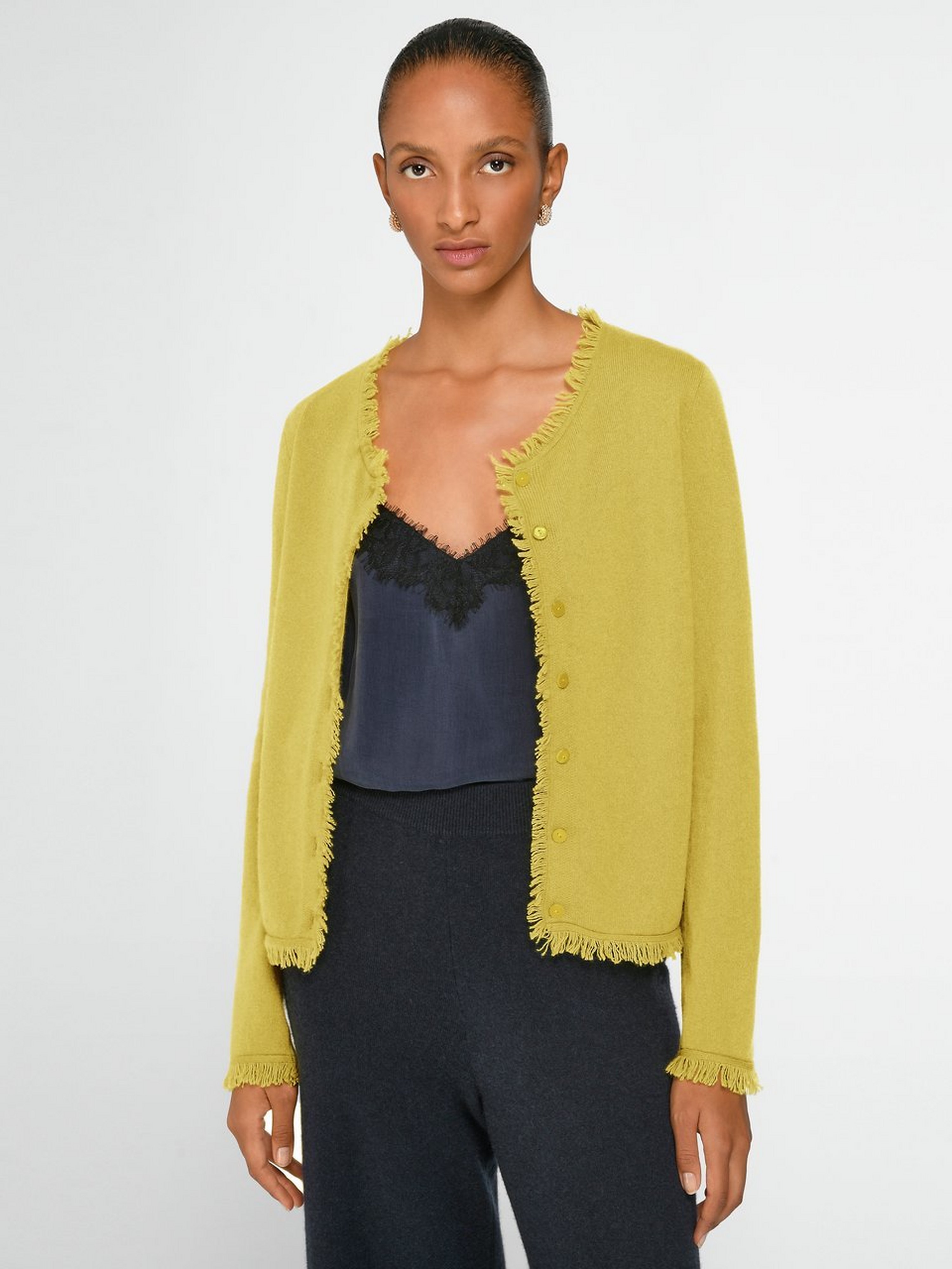 Strickjacke aus Schurwolle und Kaschmir