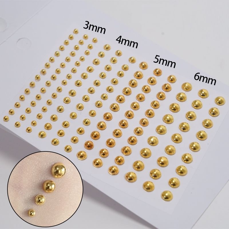 Malnia Home - Metallic Stud Lip Ring Gezichtsmake-up Juwelen Sticker
