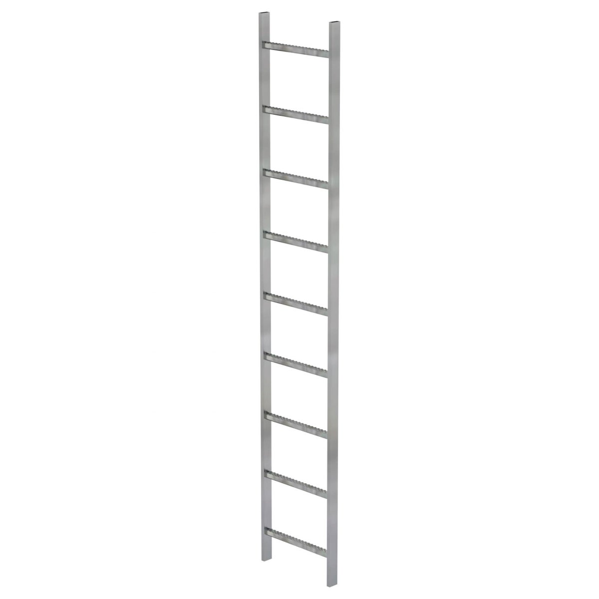 MUNK schachtladder, gegalvaniseerd staal, 400 mm breed, 9 sporten, 2,52 m lang