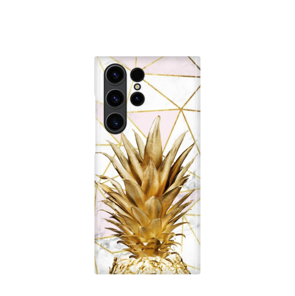 Samsung Galaxy S23 Ultra 5G Kunststoff Hülle Ananas - Gold