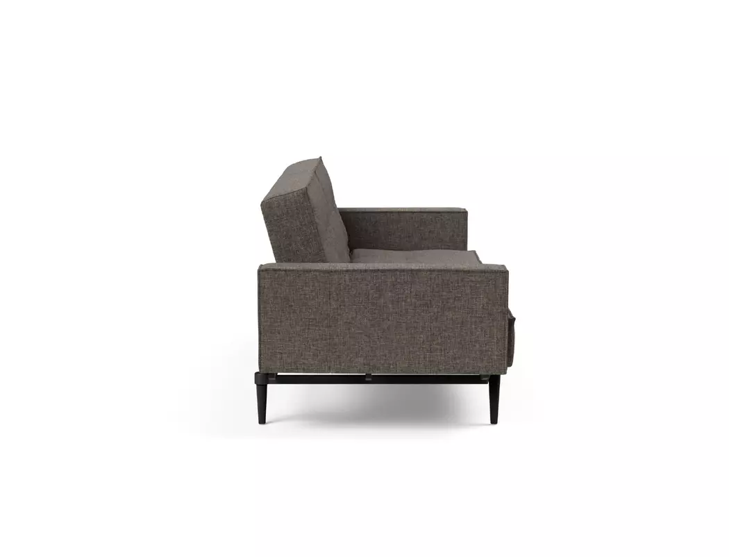 Schlafsofa mit Armlehnen Splitback Styletto schwarz