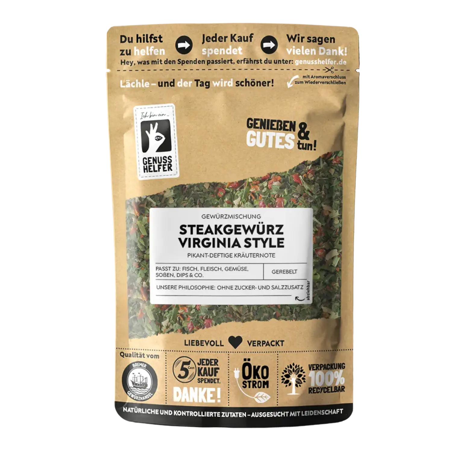 Steakgewürz Virginia Style, gerebelt, 10er Pack
