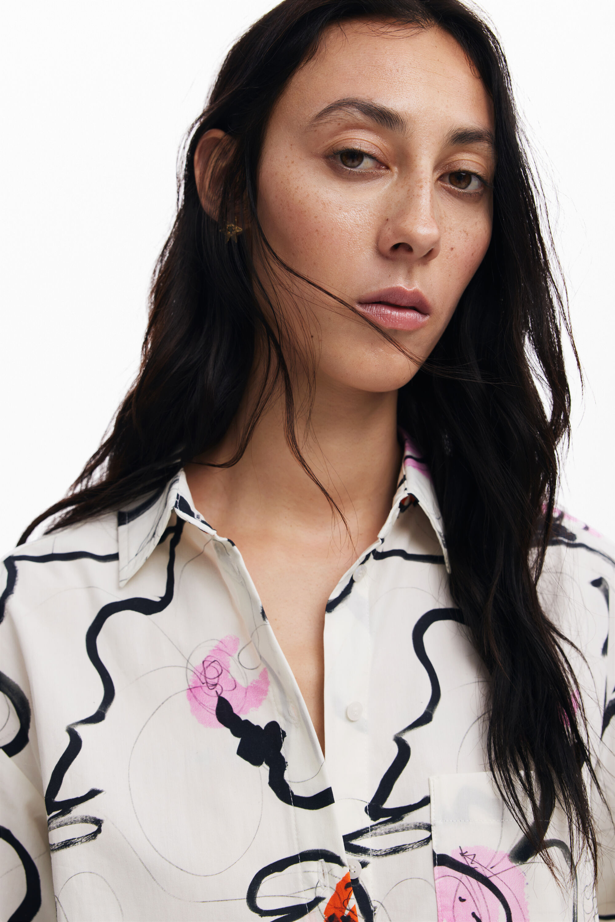 Camisa floral clara