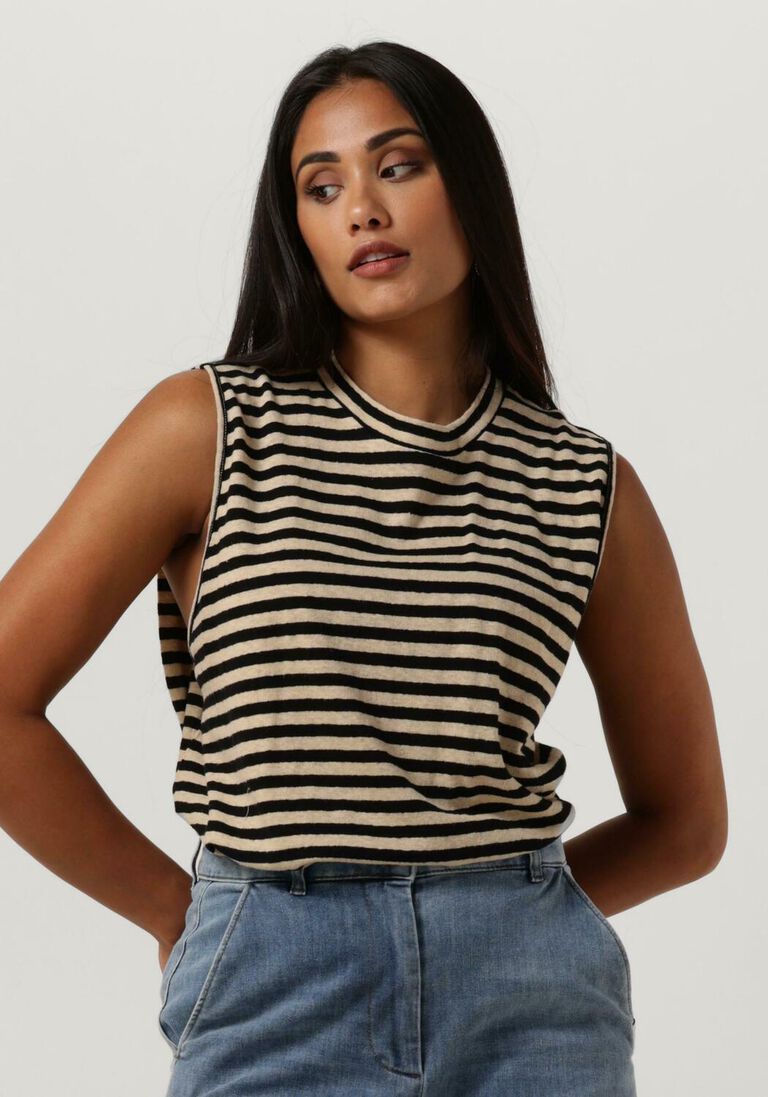 PENN & INK zwarte penn & ink top t-shirt stripe