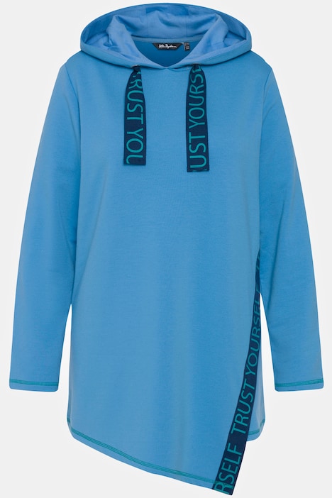 Hoodie, Schriftmotiv-Bänder, Kapuze, Langarm