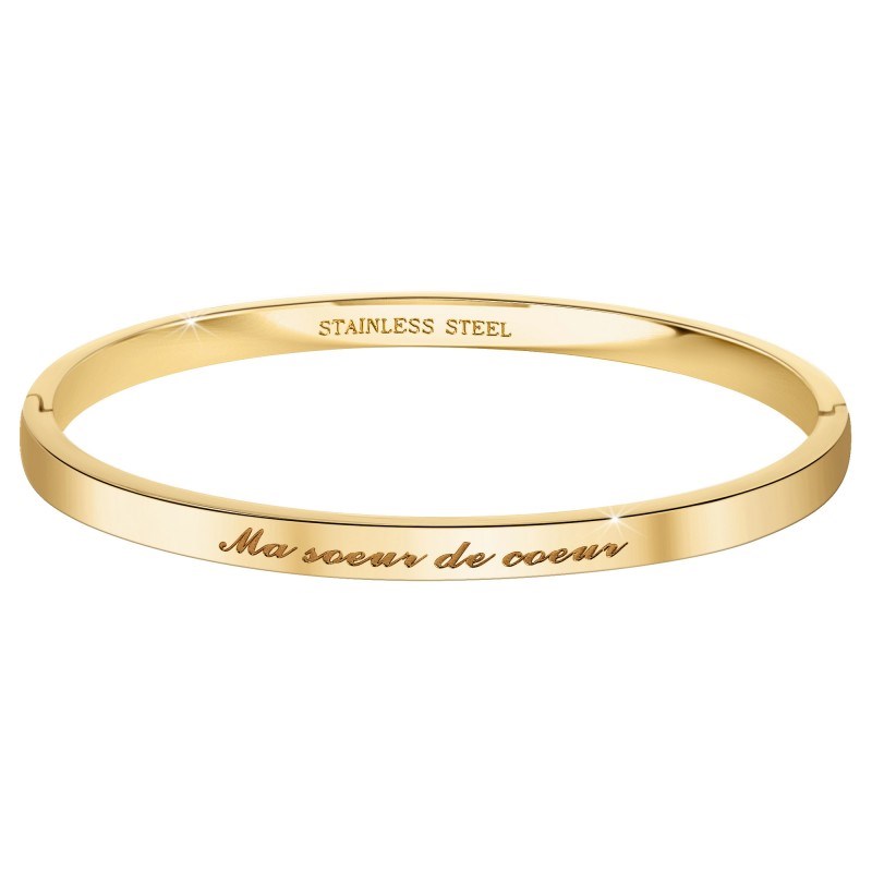 Ma soeur de coeur - Bracelet SC Crystal en acier en Acier Finement doré