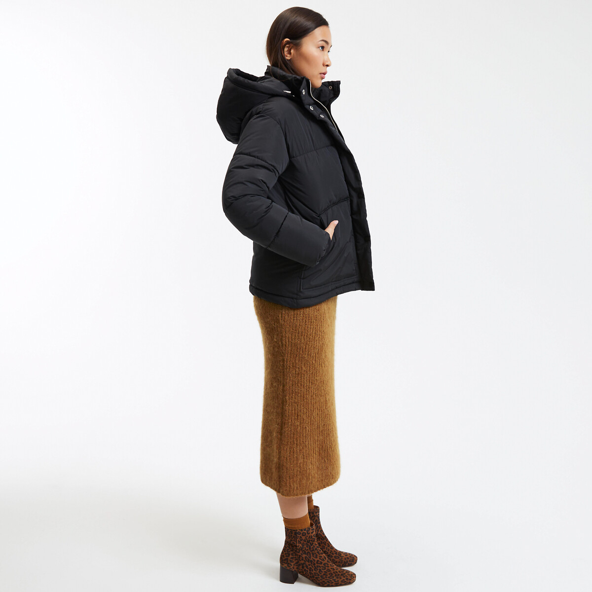 COLEÇÕES LA REDOUTE<br>Korte donsjas met kap